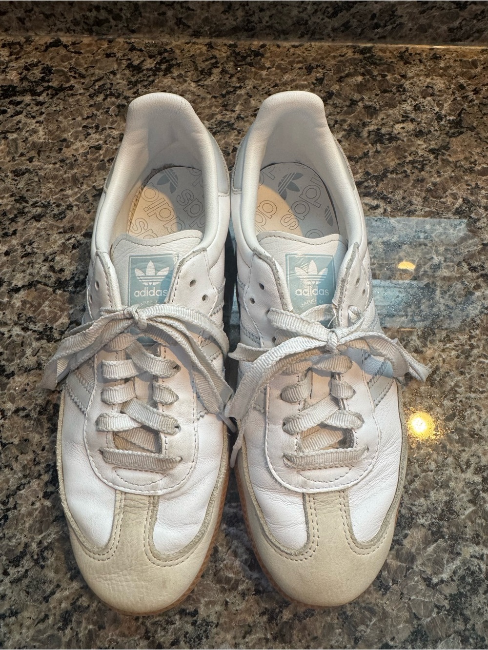 Adidas White Samba Leather Sneakers - Picture 3 of 6